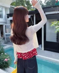 小碎花細肩娃娃上衣 - Image 7