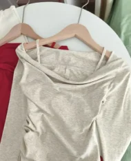 微心機露肩假兩件上衣 - Image 12