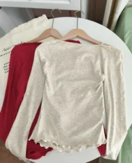 微心機露肩假兩件上衣 - Image 17