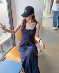 附送披肩!胸墊連身長裙 - Image 9