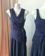 繫帶上衣+寬長褲兩件套Set - Image 7