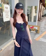 附送披肩!胸墊連身長裙 - Image 7