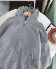 拉鏈連帽外套+短褲兩件套Set - Image 8