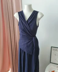 繫帶上衣+寬長褲兩件套Set - Image 9