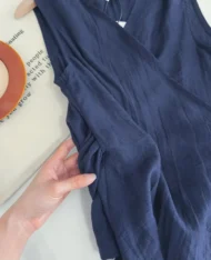 繫帶上衣+寬長褲兩件套Set - Image 14