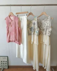 氣質粉中式暈染花紋上衣 - Image 16