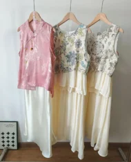 氣質粉中式暈染花紋上衣 - Image 14