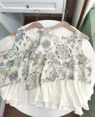 法式復古印花上衣 - Image 17