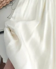 鬆緊高腰緞面半長裙 - Image 12