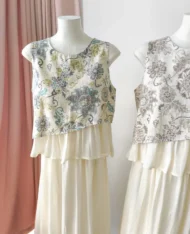 鬆緊高腰緞面半長裙 - Image 9