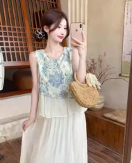 鬆緊高腰緞面半長裙 - Image 2