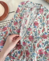 甜辣風碎花繫腰上衣 - Image 10