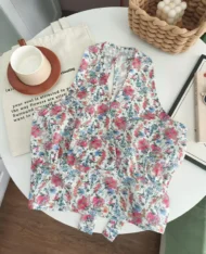 甜辣風碎花繫腰上衣 - Image 8