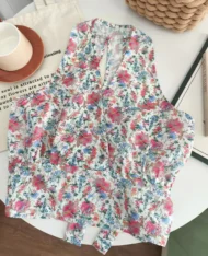 甜辣風碎花繫腰上衣 - Image 9