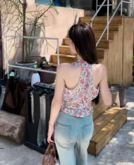 甜辣風碎花繫腰上衣 - Image 7