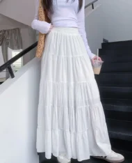 鬆緊高腰層次蛋糕半身裙 - Image 2