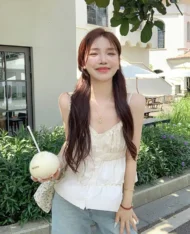 微甜女孩緹花娃娃感上衣 - Image 6