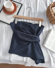 甜辣look！平口設計感上衣 - Image 9