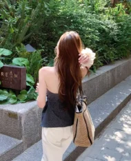 甜辣look！平口設計感上衣 - Image 7