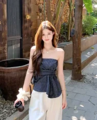 甜辣look！平口設計感上衣