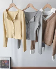 春暖色調翻領排扣上衣 - Image 11