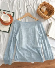 簍空透視感拼接假兩件上衣 - Image 14