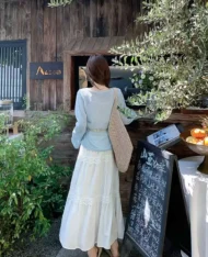 蕾絲花邊蛋糕長裙 - Image 5