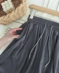 鬆緊腰口袋寬短褲 - Image 5