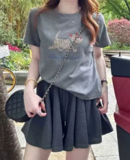 鬆緊腰口袋寬短褲 - Image 2