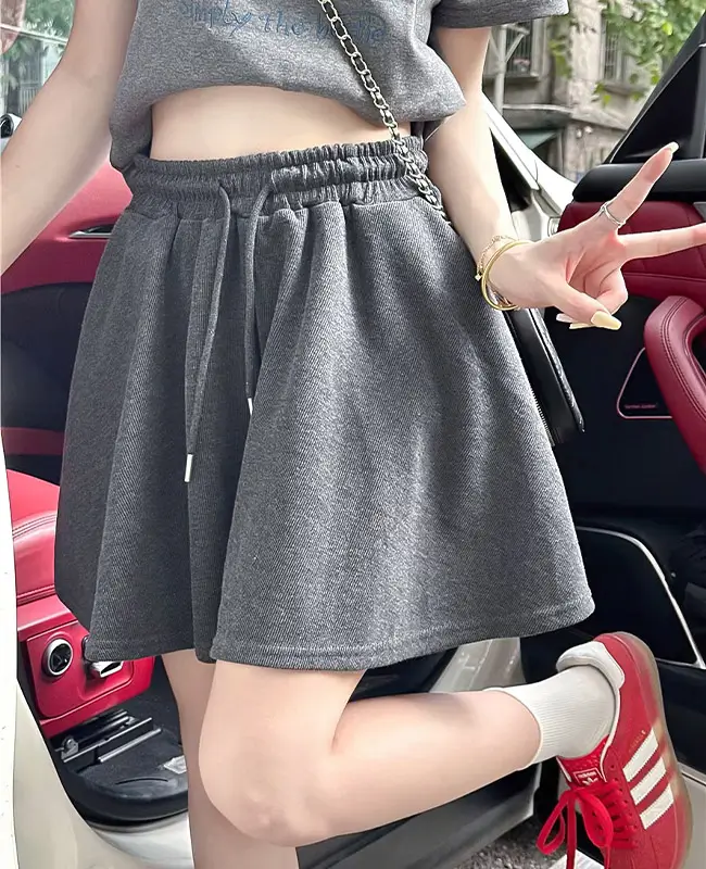 t262 (6) 鬆緊腰口袋寬短褲 - Image 1