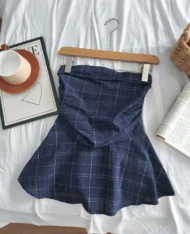 附送繩子！平口格紋娃娃上衣 - Image 8