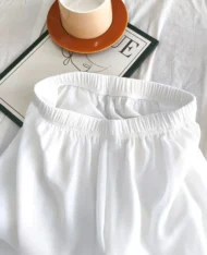 舒適雪紗鬆緊腰寬長褲 - Image 10