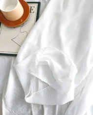 舒適雪紗鬆緊腰寬長褲 - Image 9