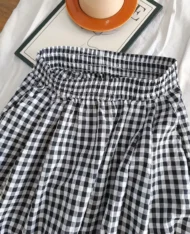 格紋A字半長裙 - Image 10