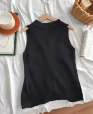 針織翻領修身上衣 - Image 12