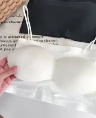 細肩帶胸墊短背心 - Image 10