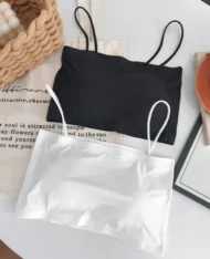 細肩帶胸墊短背心 - Image 6