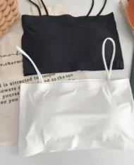 細肩帶胸墊短背心 - Image 7