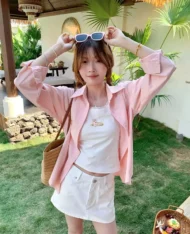 夏日繽紛調色寬襯衫 - Image 3