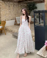 浪漫春日碎花長洋