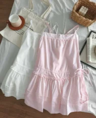 甜姐蕾絲風細肩連身裙 - Image 11