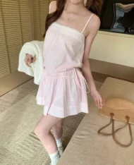 甜姐蕾絲風細肩連身裙 - Image 7