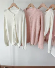 鏤空感透膚毛衣外套 - Image 16