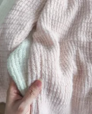 鏤空感透膚毛衣外套 - Image 13