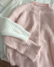 鏤空感透膚毛衣外套 - Image 14