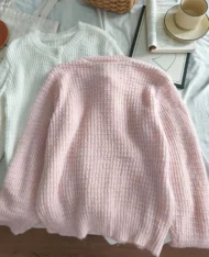 鏤空感透膚毛衣外套 - Image 15