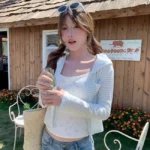 小清新條紋連帽外套