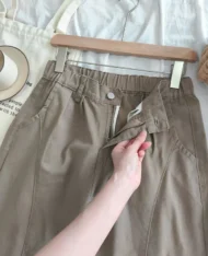 復古慵懶寬鬆落地長褲 - Image 10