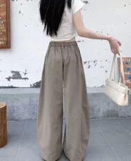 復古慵懶寬鬆落地長褲 - Image 7