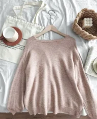 慵懶感排扣針織衫 - Image 4